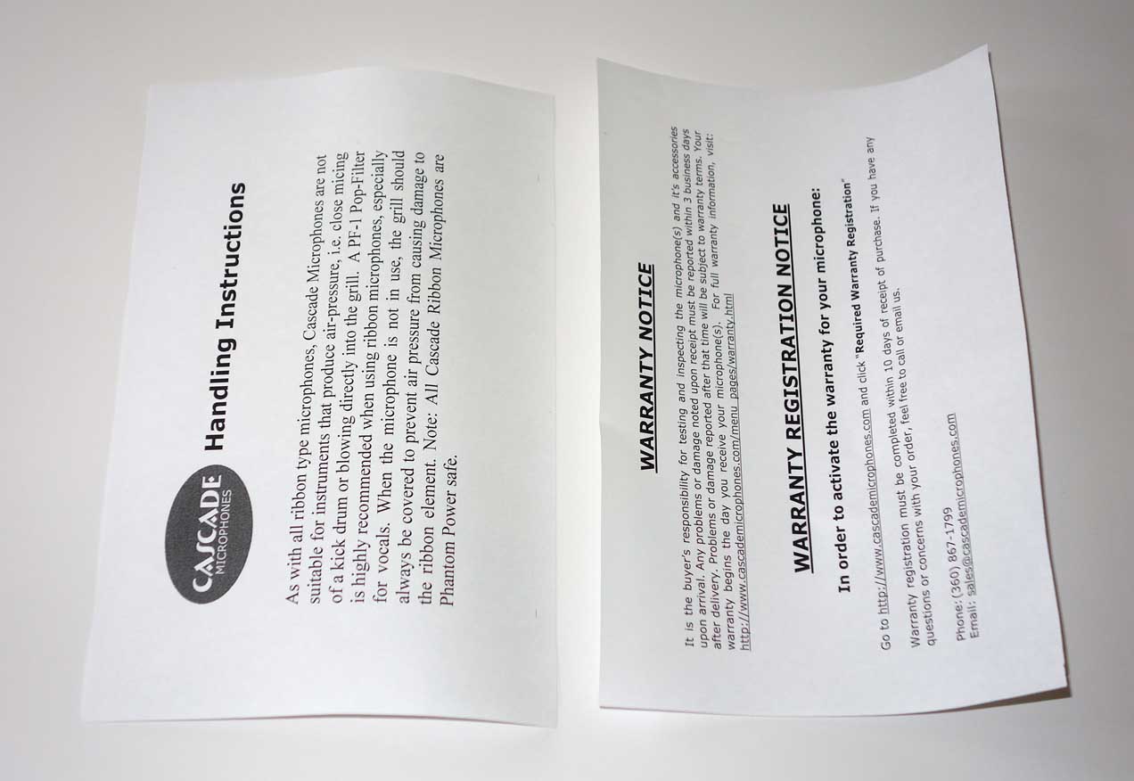 Cascade FAT HEAD BE (Bare Essentials) Ribbon Mic Factory Upgraded with Oliver Archut's AMI TR-42 Transformer w/ Soft Pouch, Clip