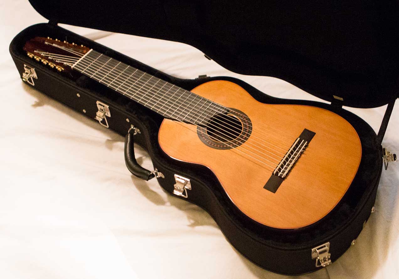 New Cathedral 40 Classical 10-String Harp Guitar in Cedar / Madagascar Rosewood, by Lucio Nunez
