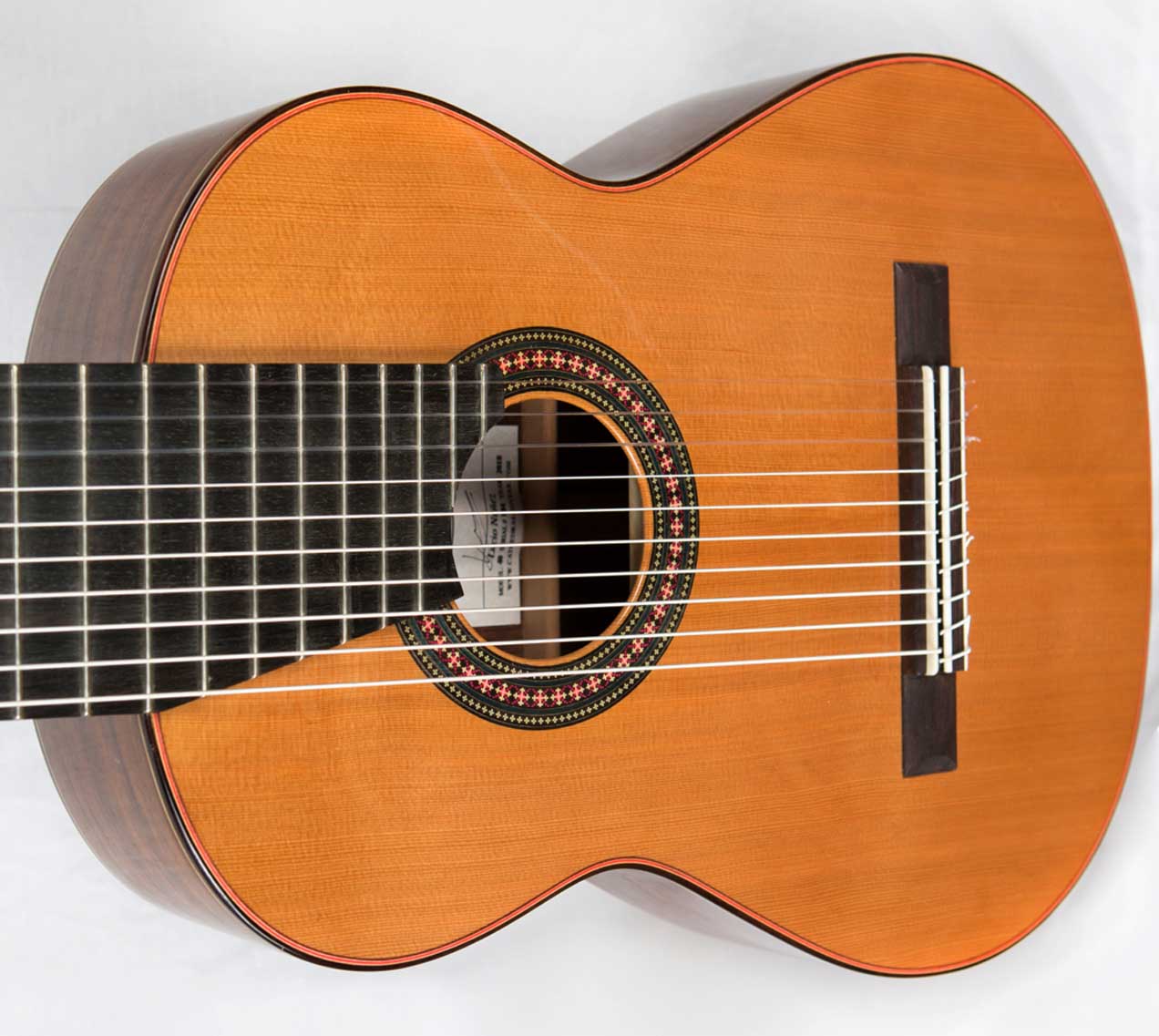 New Cathedral 40 Classical 10-String Harp Guitar in Cedar / Madagascar Rosewood, by Lucio Nunez