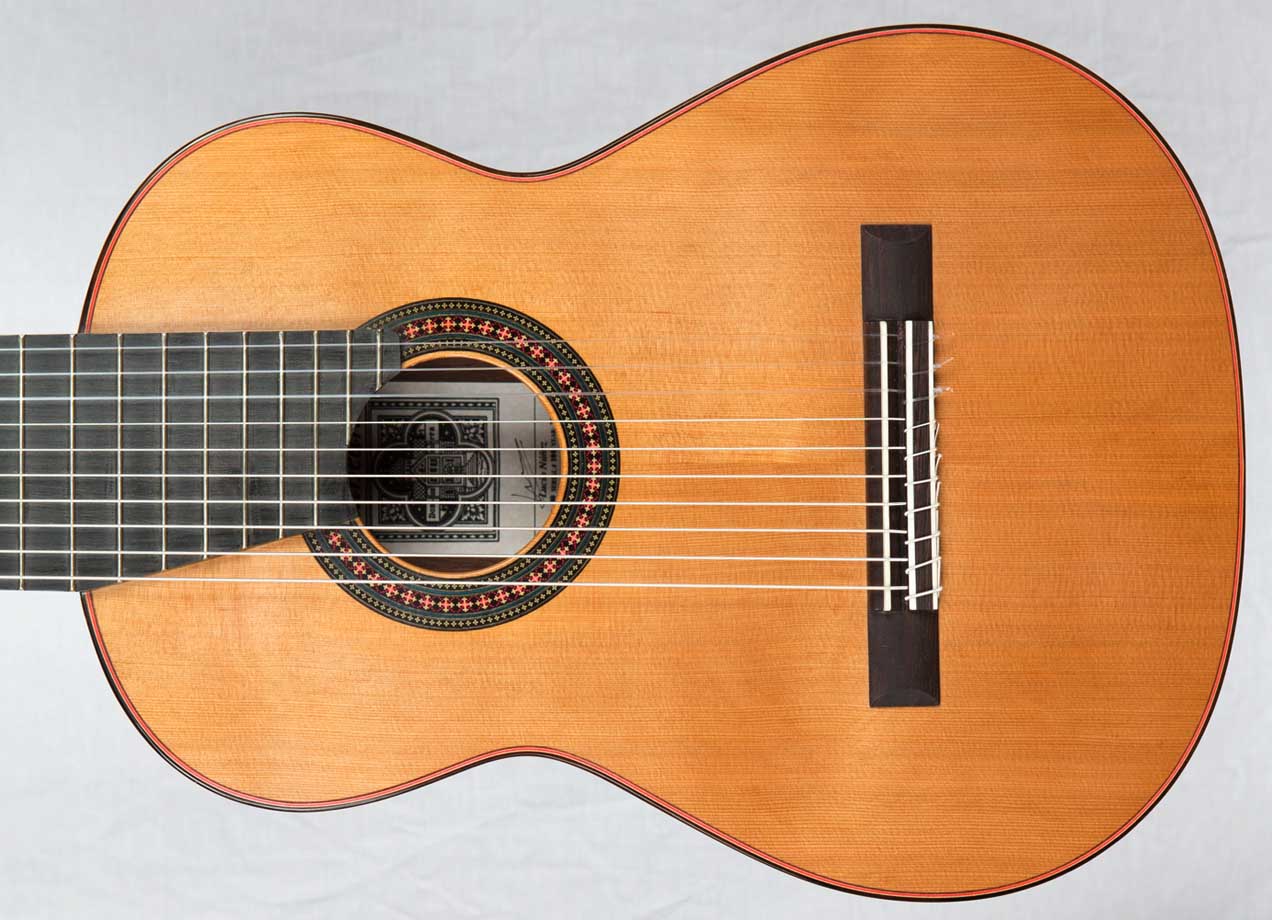 New Cathedral 40 Classical 10-String Harp Guitar in Cedar / Madagascar Rosewood, by Lucio Nunez