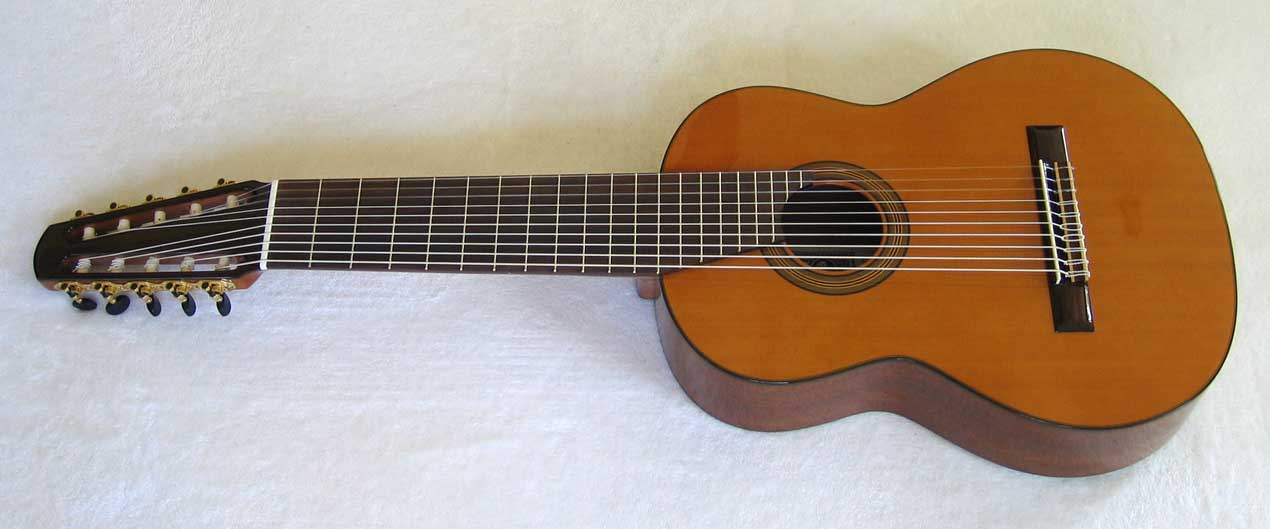 Cathedral Guitar Model 15 Cedar / Mahogany Classical 10-String Harp Guitar w/ Case