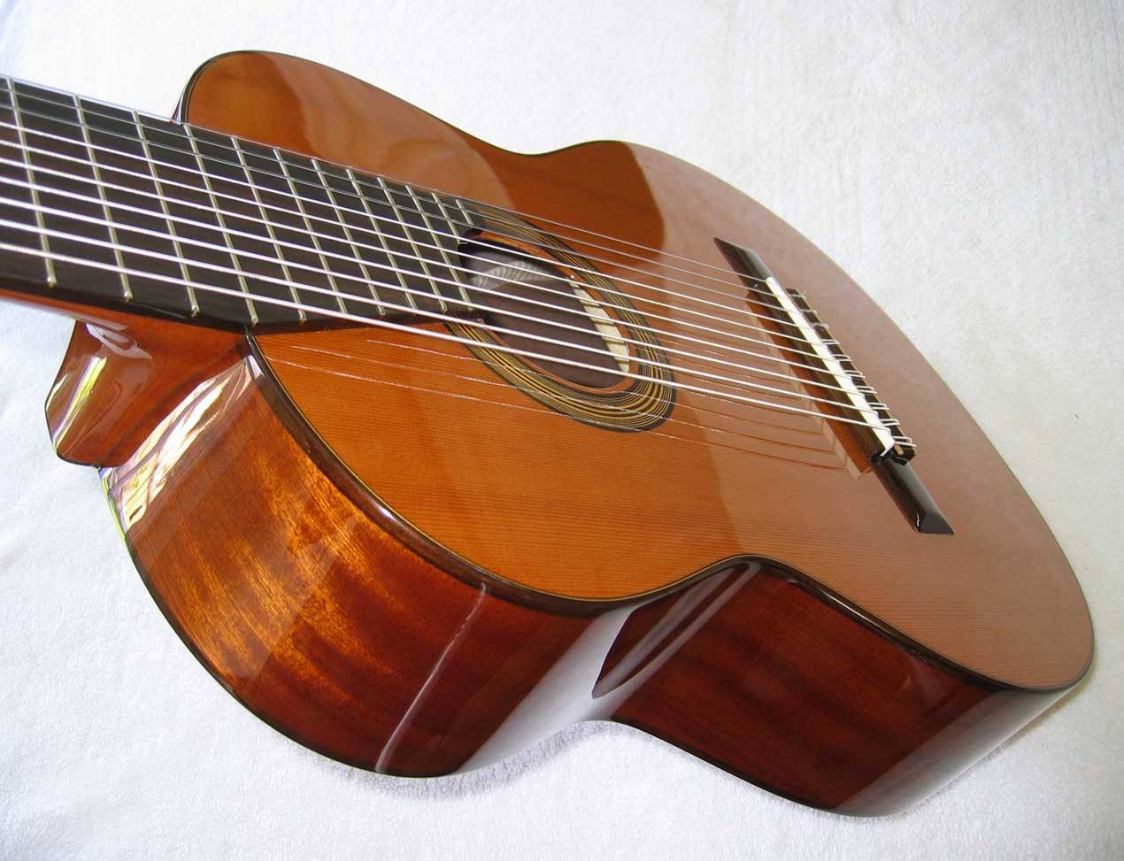 Cathedral Guitar Model 15 Cedar / Mahogany Classical 10-String Harp Guitar w/ Case