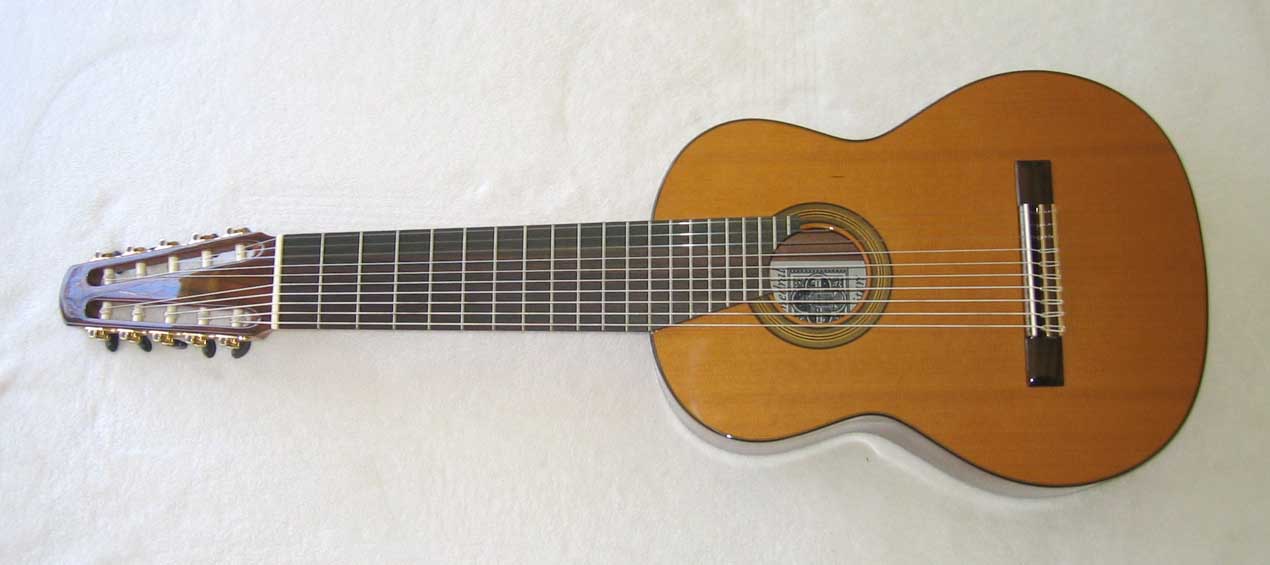 Cathedral Guitar Model 15 Cedar / Mahogany Classical 10-String Harp Guitar w/ Case
