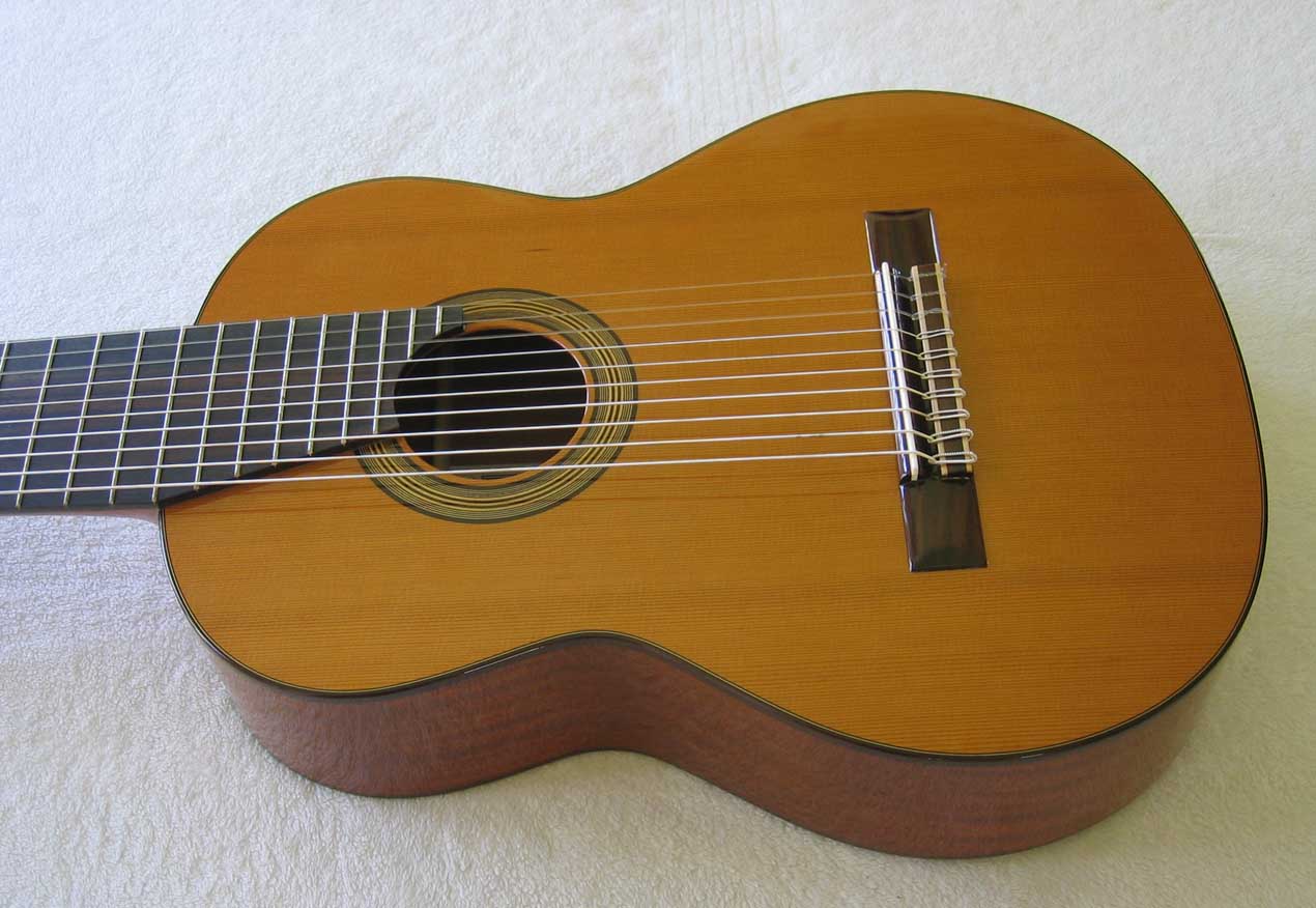 Cathedral Guitar Model 15 Cedar / Mahogany Classical 10-String Harp Guitar w/ Case