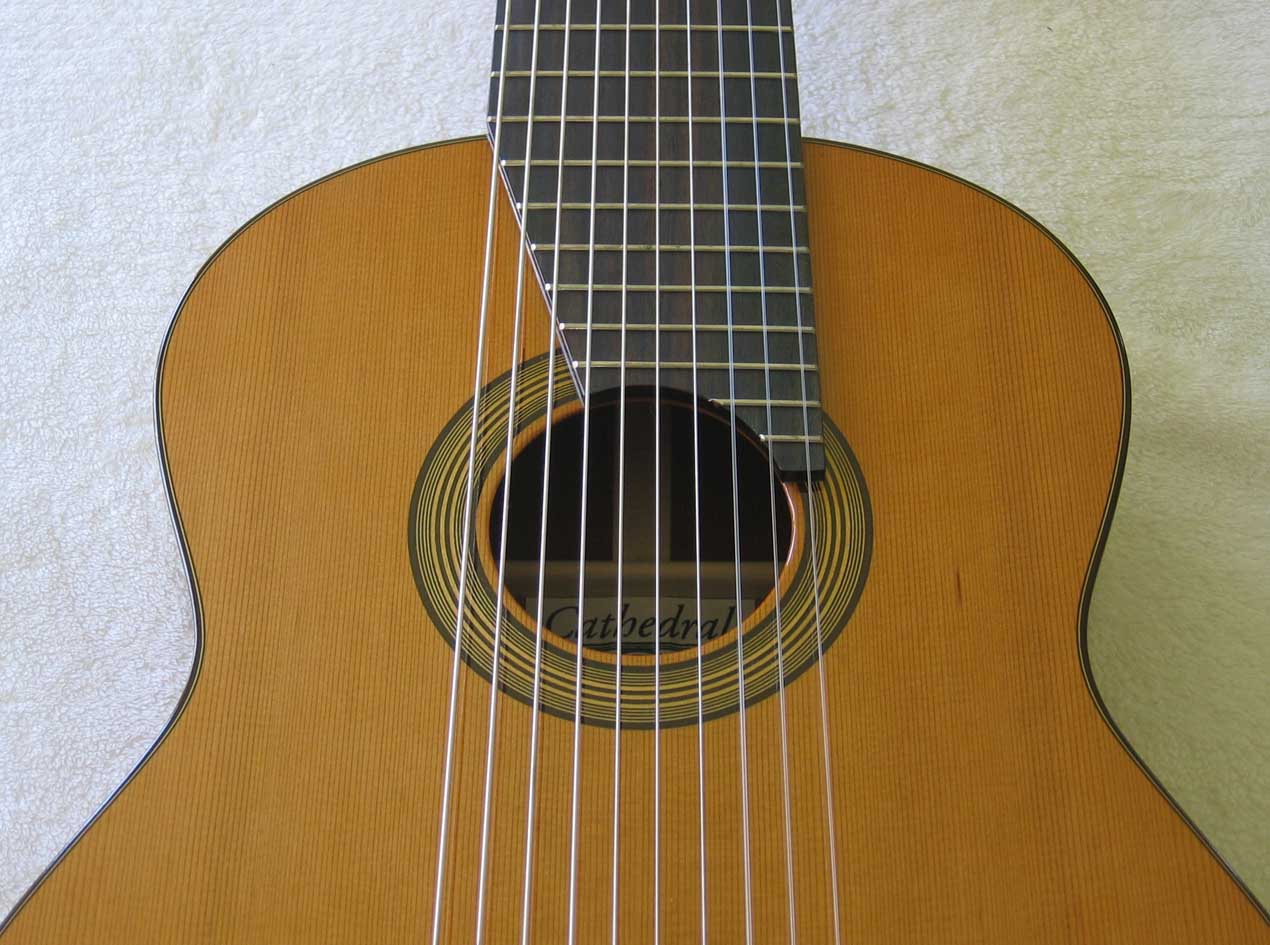 Cathedral Guitar Model 15 Cedar / Mahogany Classical 10-String Harp Guitar w/ Case