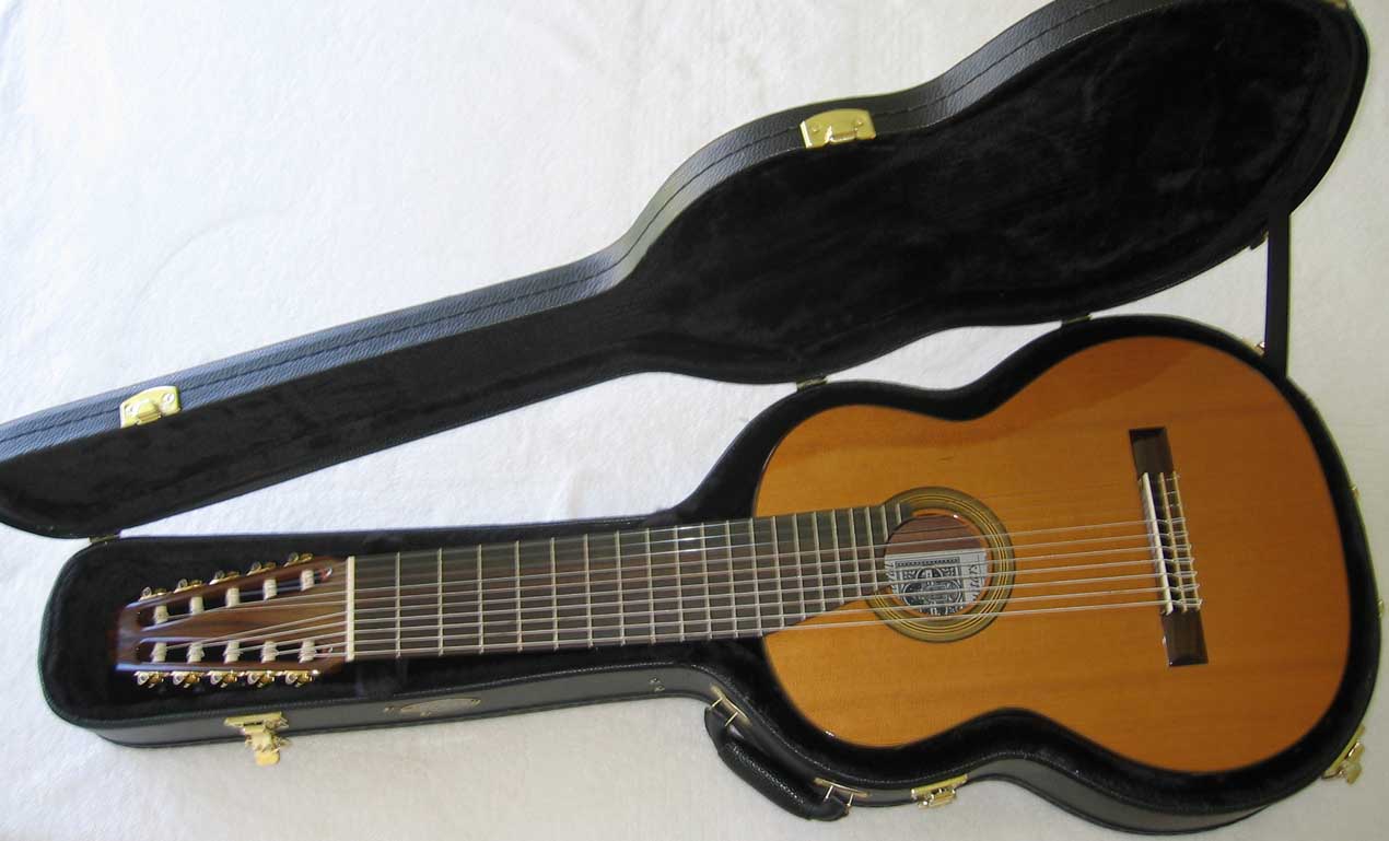 Cathedral Guitar Model 15 Cedar / Mahogany Classical 10-String Harp Guitar w/ Case