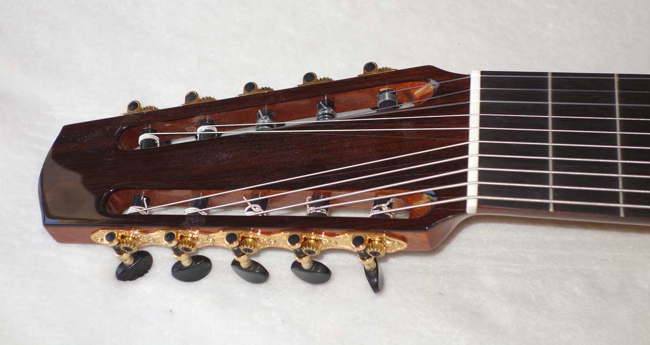NEW Cathedral Guitar Model 15 Ten-String Classical Harp Guitar, w/Hardshell Case [Decacorde]