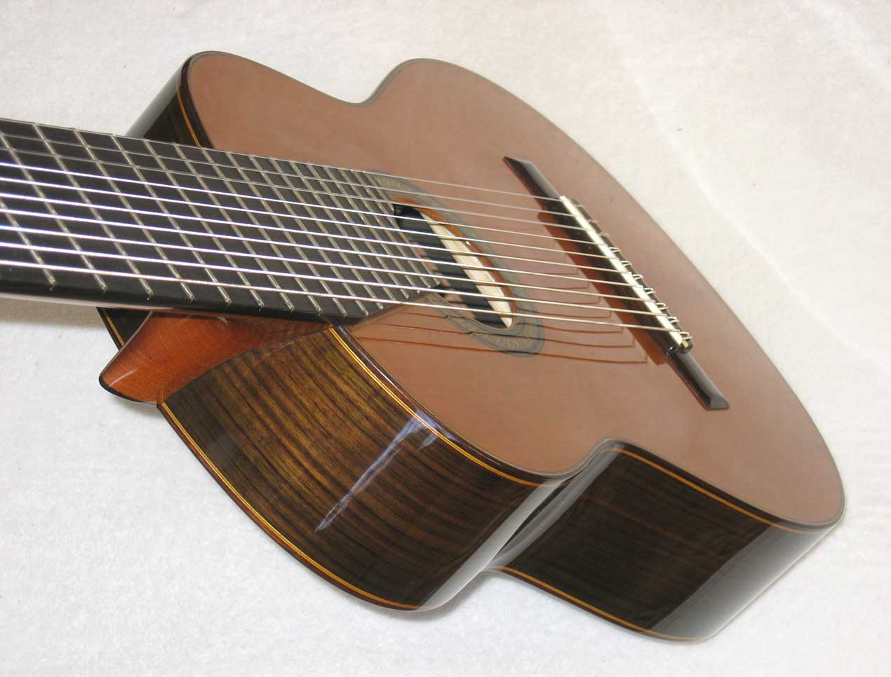 Cathedral Guitars Model 40 10-String Classical Harp Guitar, Copy of a 1984 Ramirez De Camera 1a