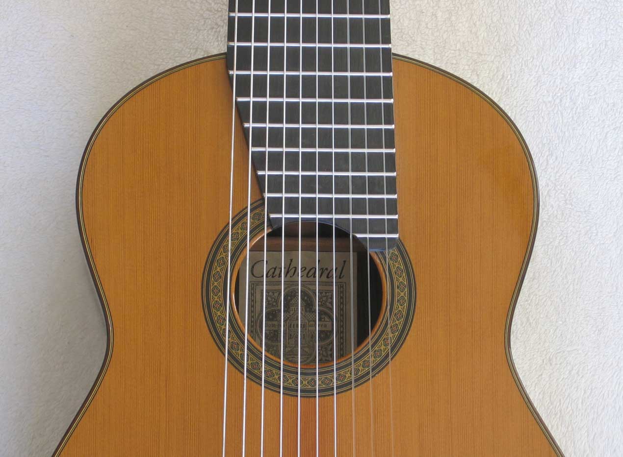 Cathedral Guitars Model 40 10-String Classical Harp Guitar, Copy of a 1984 Ramirez De Camera 1a