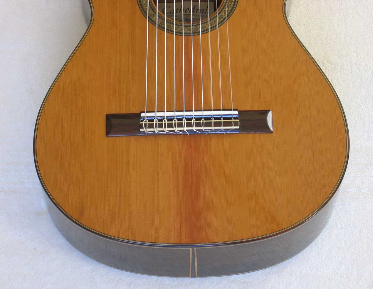 Cathedral Guitars Model 40 10-String Classical Harp Guitar, Copy of a 1984 Ramirez De Camera 1a