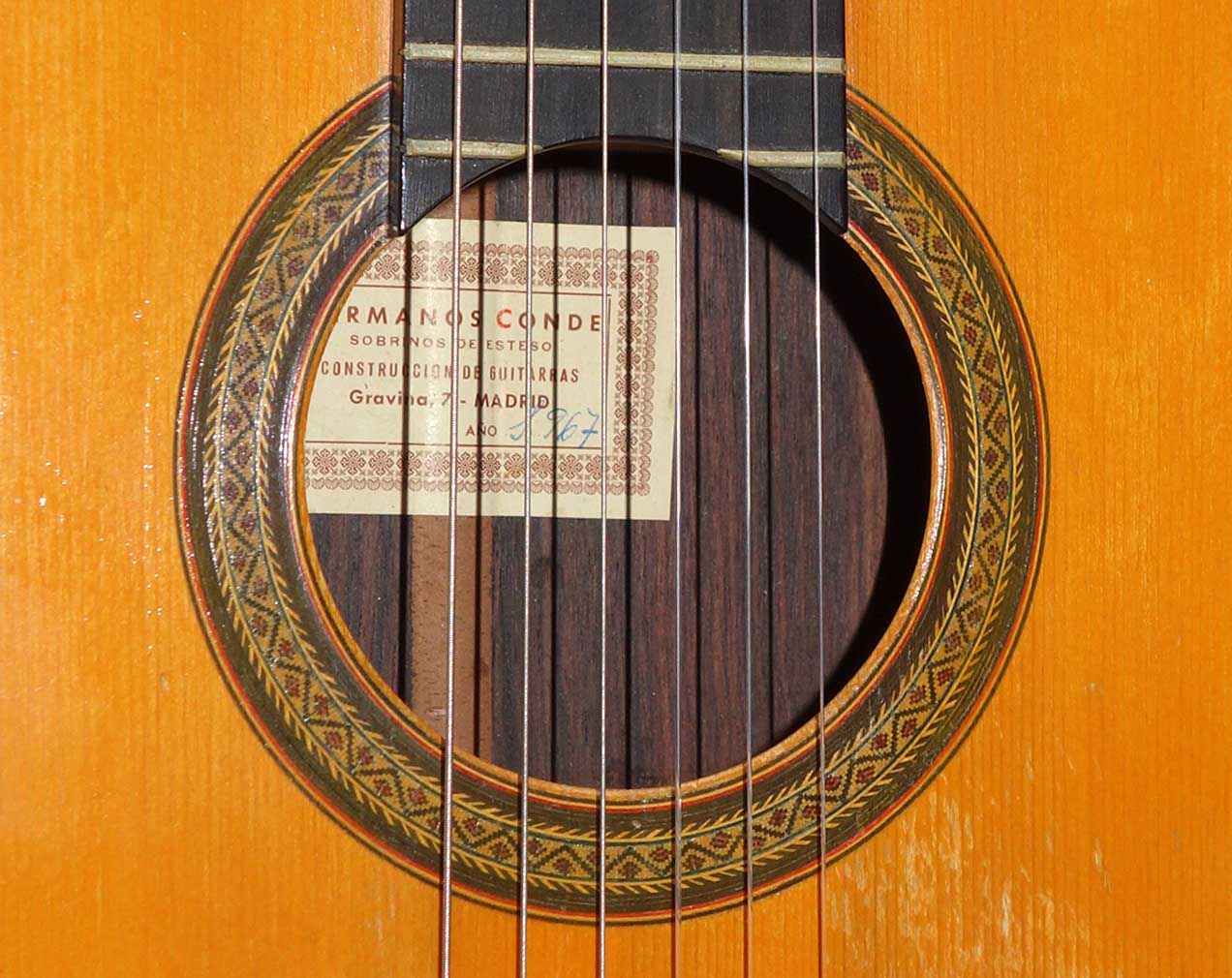Vintage 1967 Conde Hermanos Classical Guitar (Spruce / Indian Rosewood) w/Case