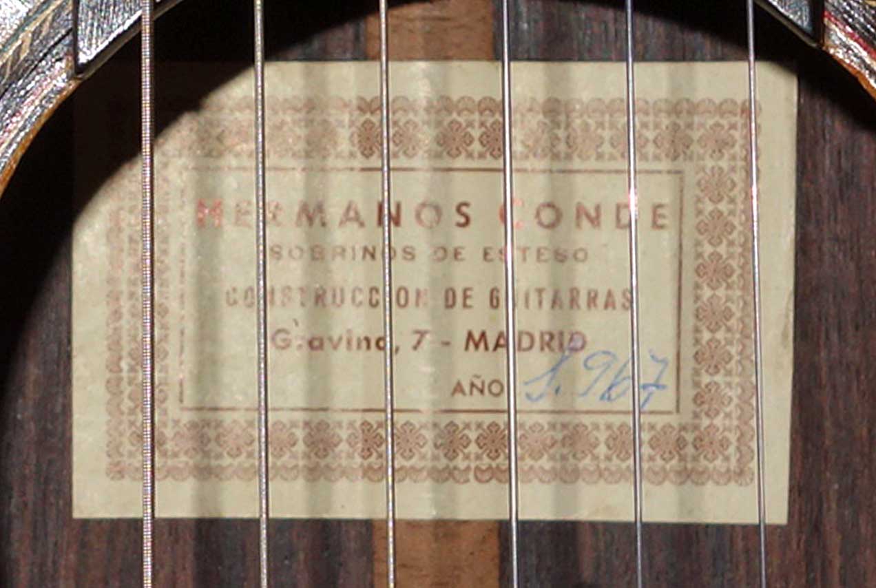 Vintage 1967 Conde Hermanos Classical Guitar (Spruce / Indian Rosewood) w/Case