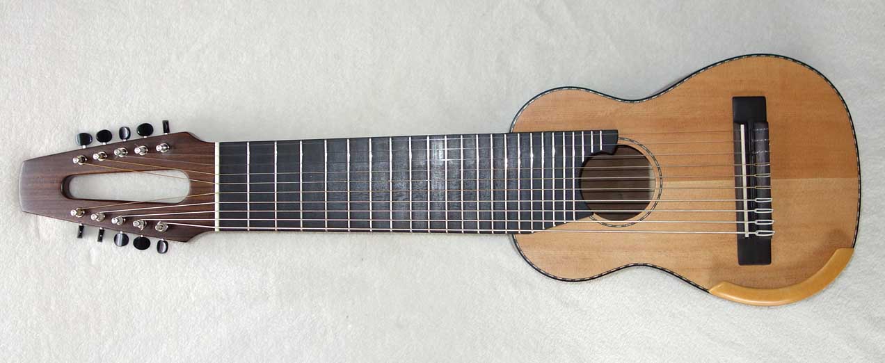 Cordoba Mini Travel Guitar -- 10-String Conversion by Scupltor / Musician Terry Schmitter
