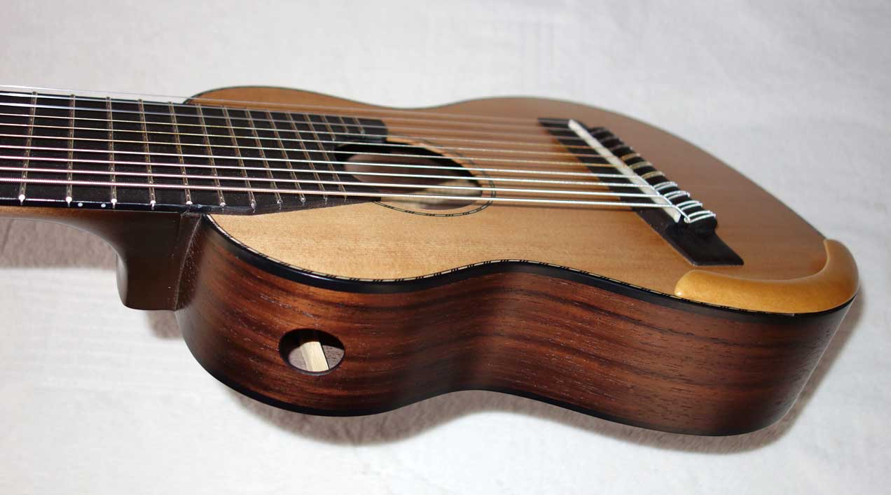 Cordoba Mini Travel Guitar -- 10-String Conversion by Scupltor / Musician Terry Schmitter