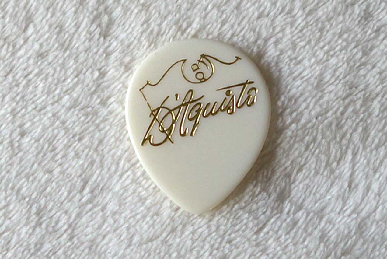 1x Original D'Aquisto Guitar Pick, 1.2 MM, White, NEW OLD STOCK - Jimmy D'Aquisto Gift from 1986