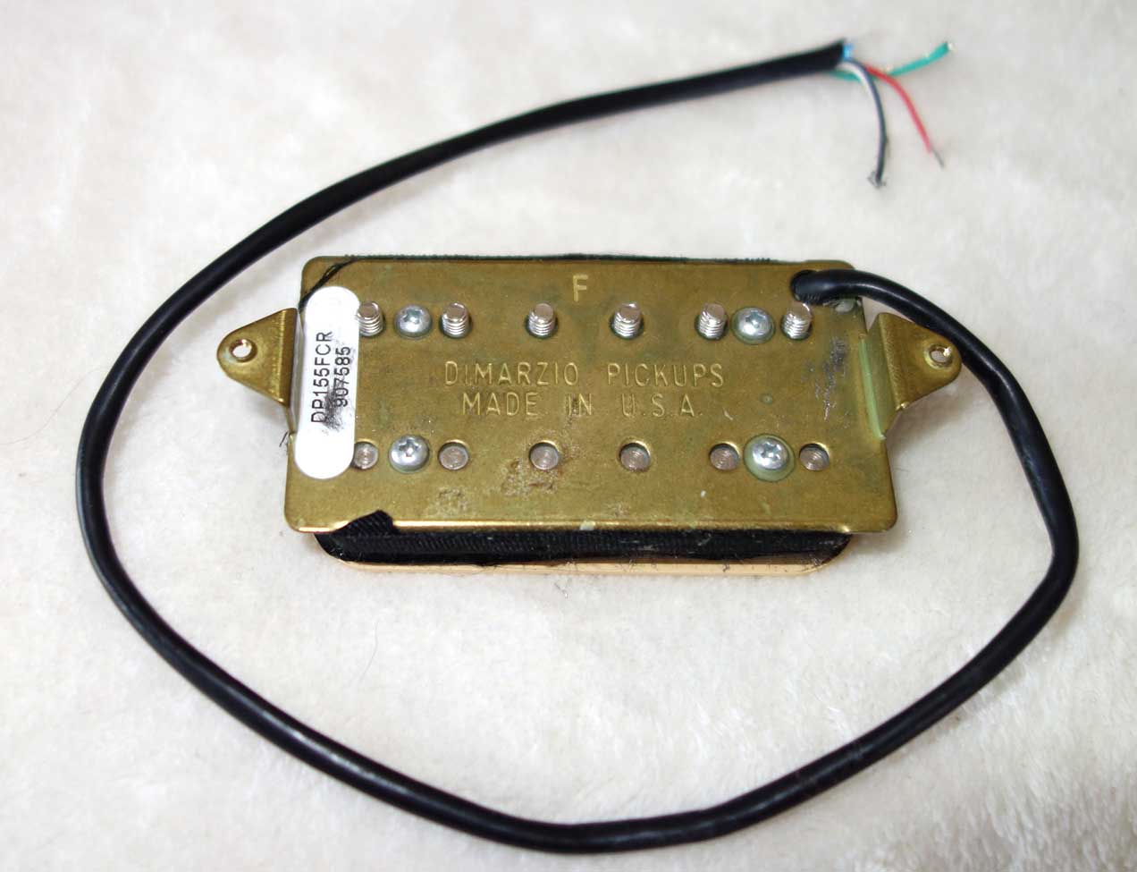 Used DiMarzio TONE ZONE Humbucking PUP, 18K ? w/4-Conductor, F Spacing, Double Cream Covers, DP155