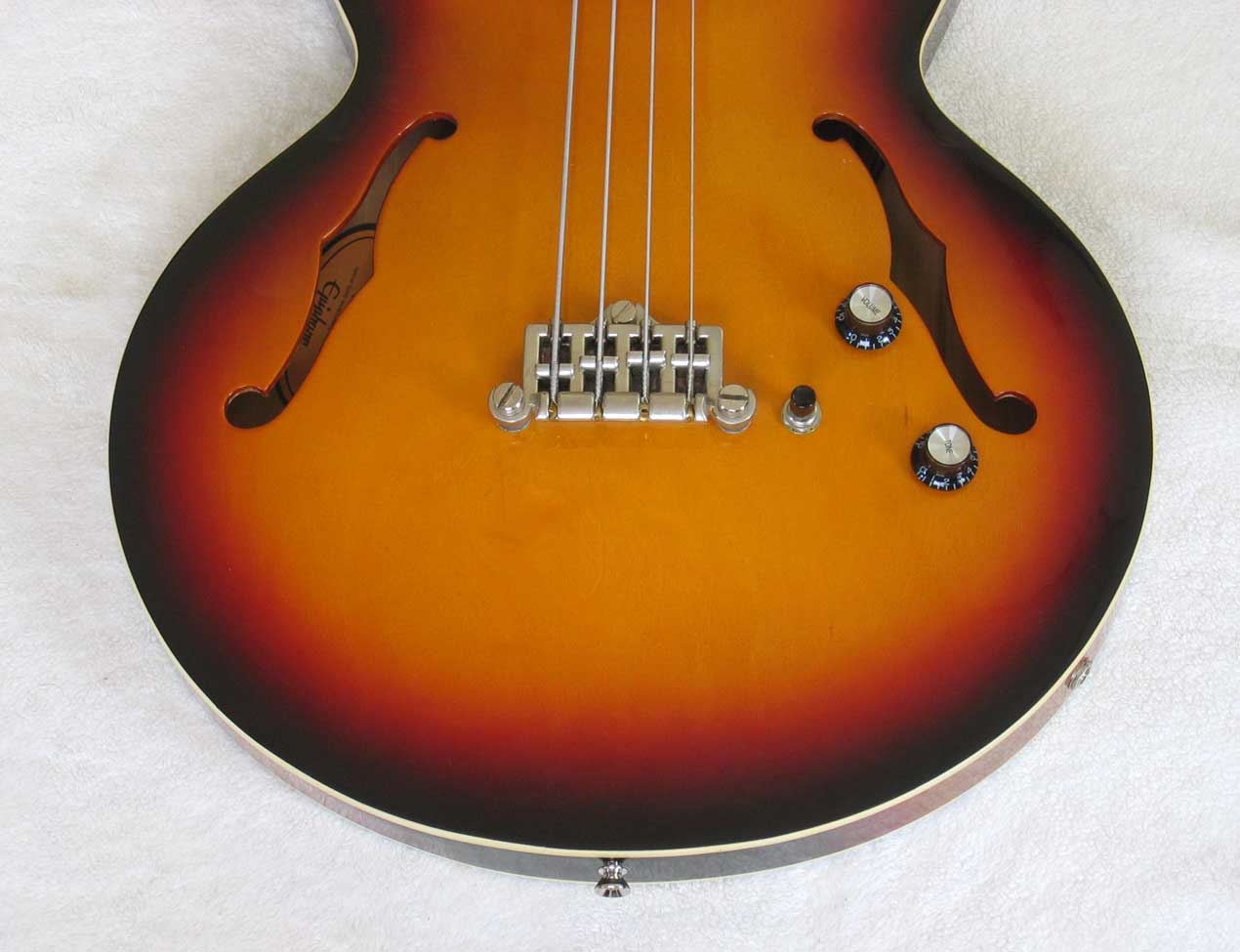 Epiphone Rivoli Reissue EB-0 Style Bass with Upgraded Dimarzio Model One Humbucker PU