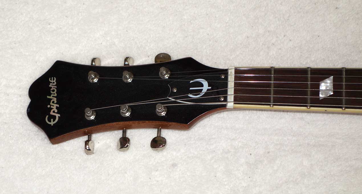 2007 Epiphone Casino Electric Guitar w/ Case, Rare 1-Piece Mahogany Neck, Natural Finish
