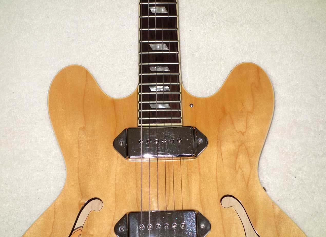 2007 Epiphone Casino Electric Guitar w/ Case, Rare 1-Piece Mahogany Neck, Natural Finish