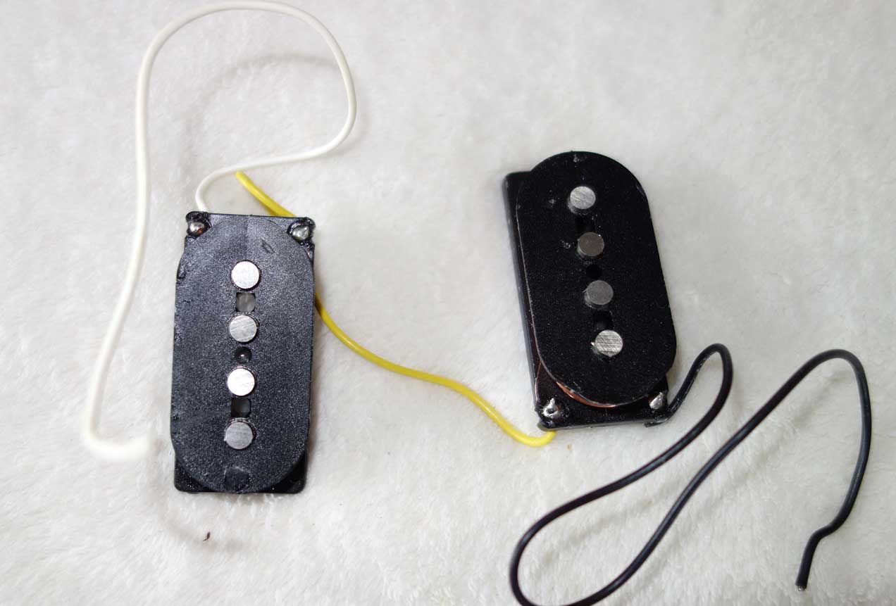 2014 Fender Custom Shop '62 P-Bass Pickups from American Standard Precision Bass, w/Black Covers!!
