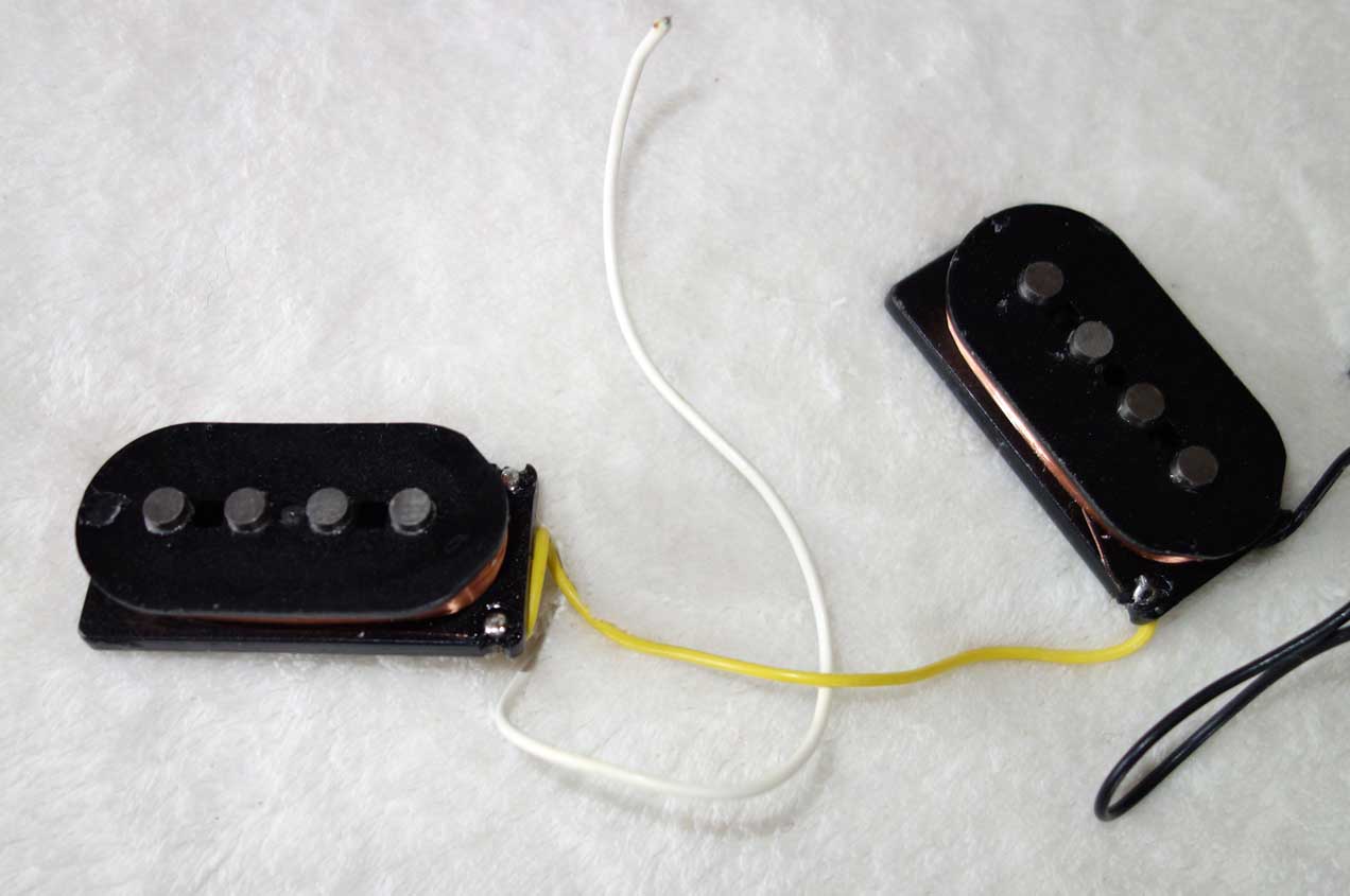 2014 Fender Custom Shop '62 P-Bass Pickups from American Standard Precision Bass, w/Black Covers!!