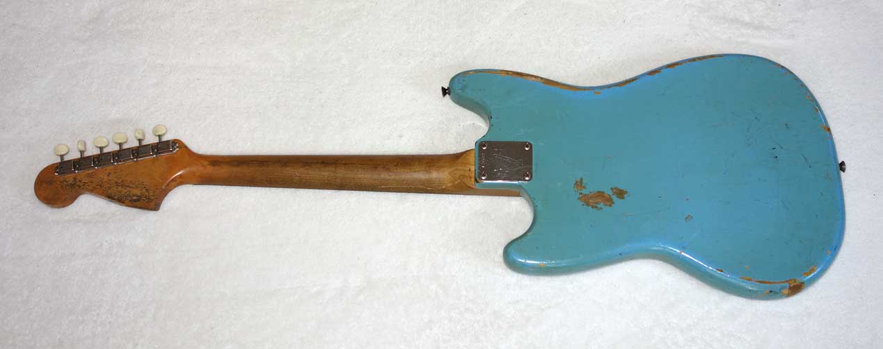 1966 Fender MusicMaster Electric Guitar w/Case, Daphne Blue