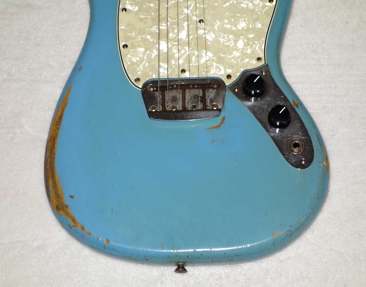 1966 Fender MusicMaster Electric Guitar w/Case, Daphne Blue