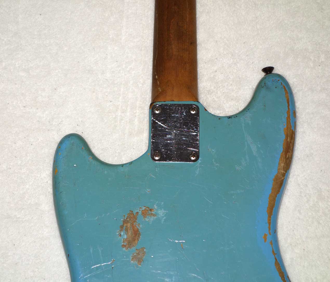 1966 Fender MusicMaster Electric Guitar w/Case, Daphne Blue