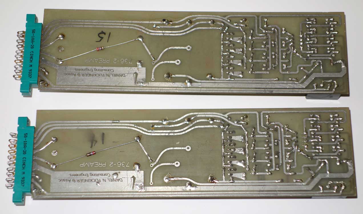 Vintage Flickinger 736-2 Preamp Channel Cards