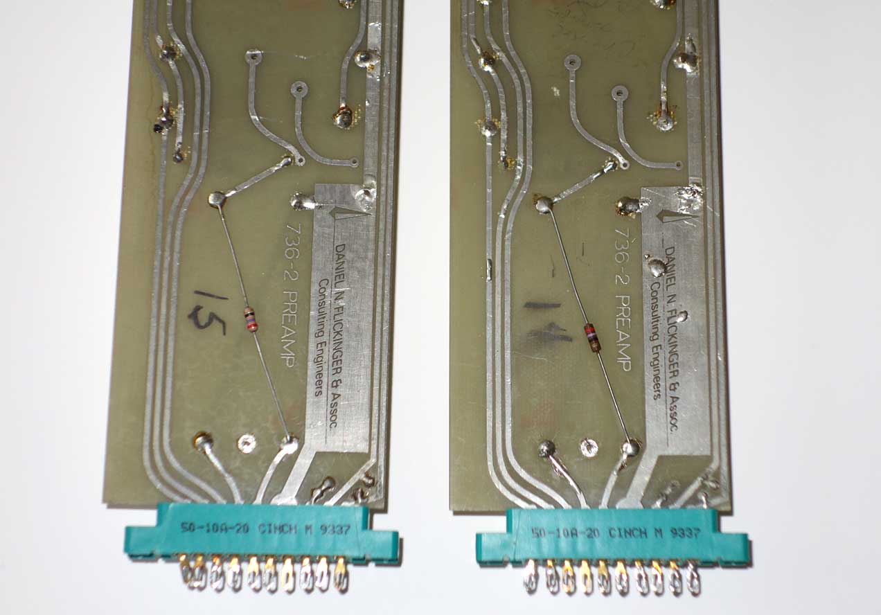 Vintage Flickinger 736-2 Preamp Channel Cards