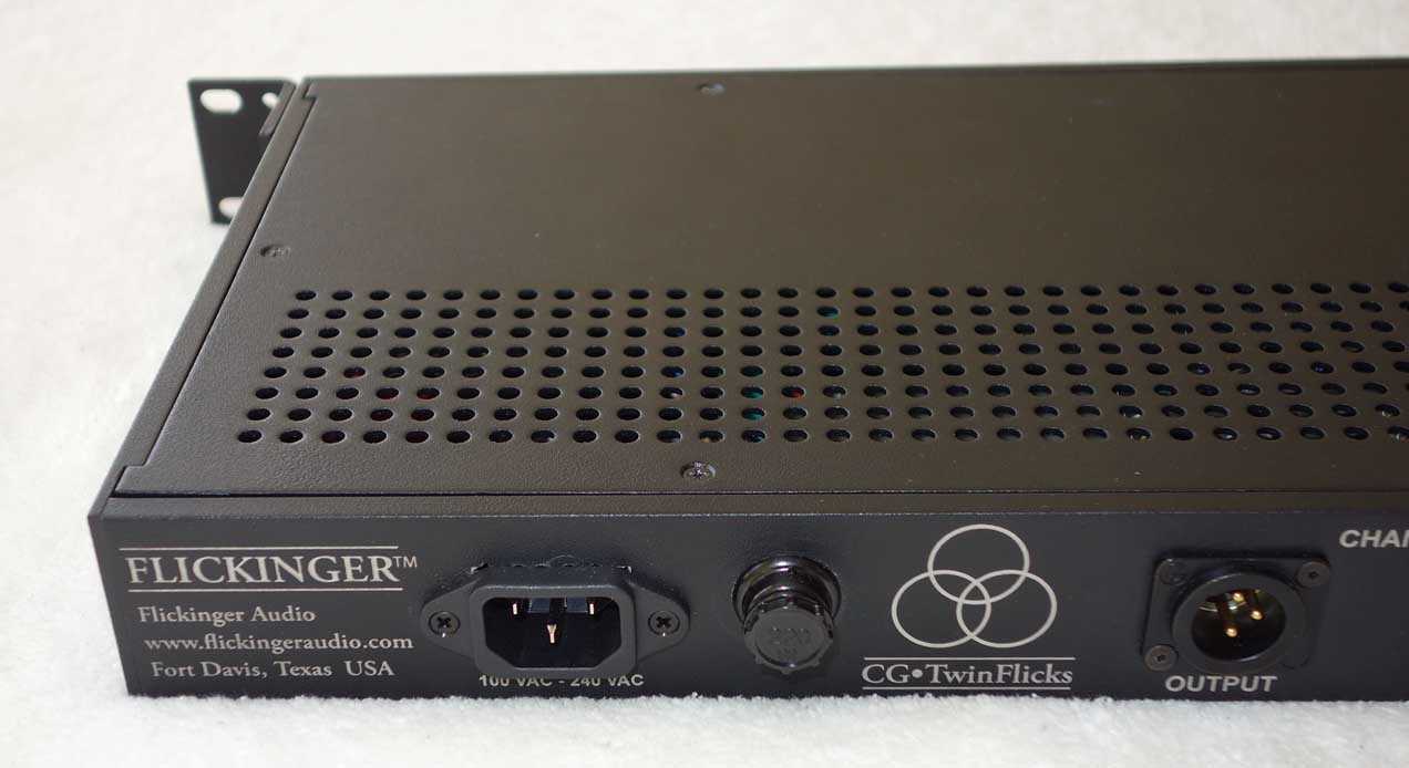 Flickinger Audio TwinFlicks Dual Channel 50 dB Mic Pre Racked with Vintage 1972 Flickinger Channels from Ray Stevens Sound Lab Nashville 32 Ch. Console