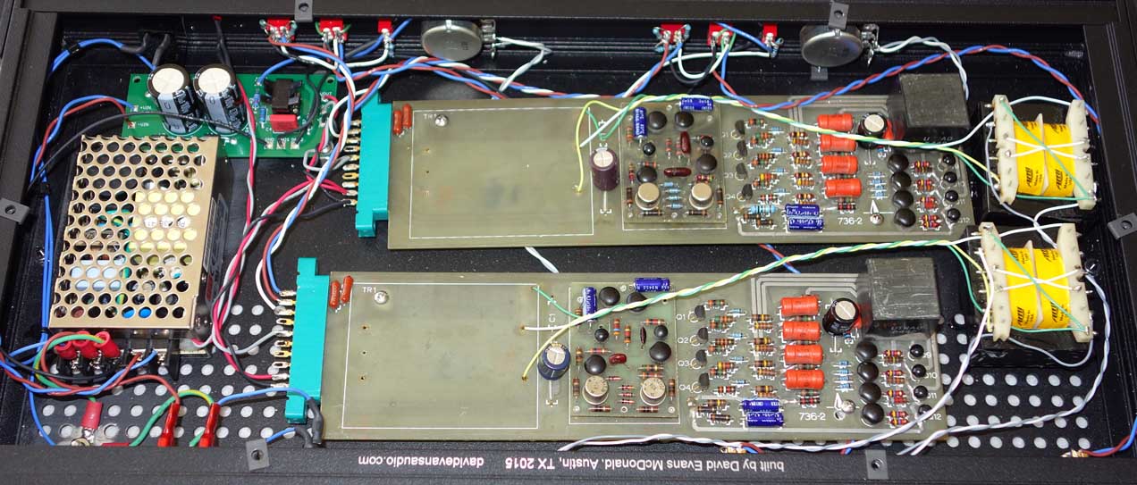Flickinger Audio TwinFlicks Dual Channel 50 dB Mic Pre Racked with Vintage 1972 Flickinger Channels from Ray Stevens Sound Lab Nashville 32 Ch. Console