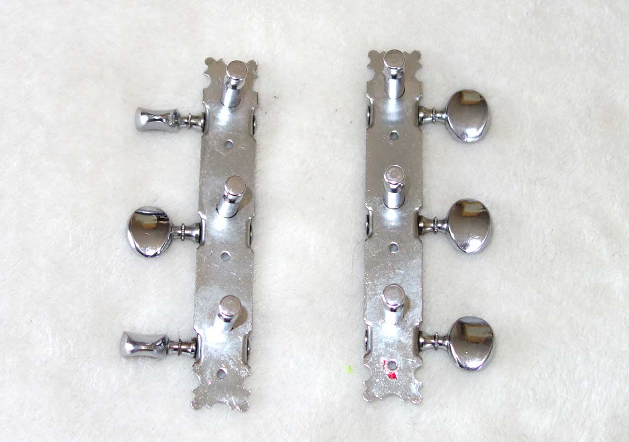 Vintage 1967 Gibson "Butterfly" Chrome Open Back Strip Tuners for SG Junior, SG Special, Late 1960s