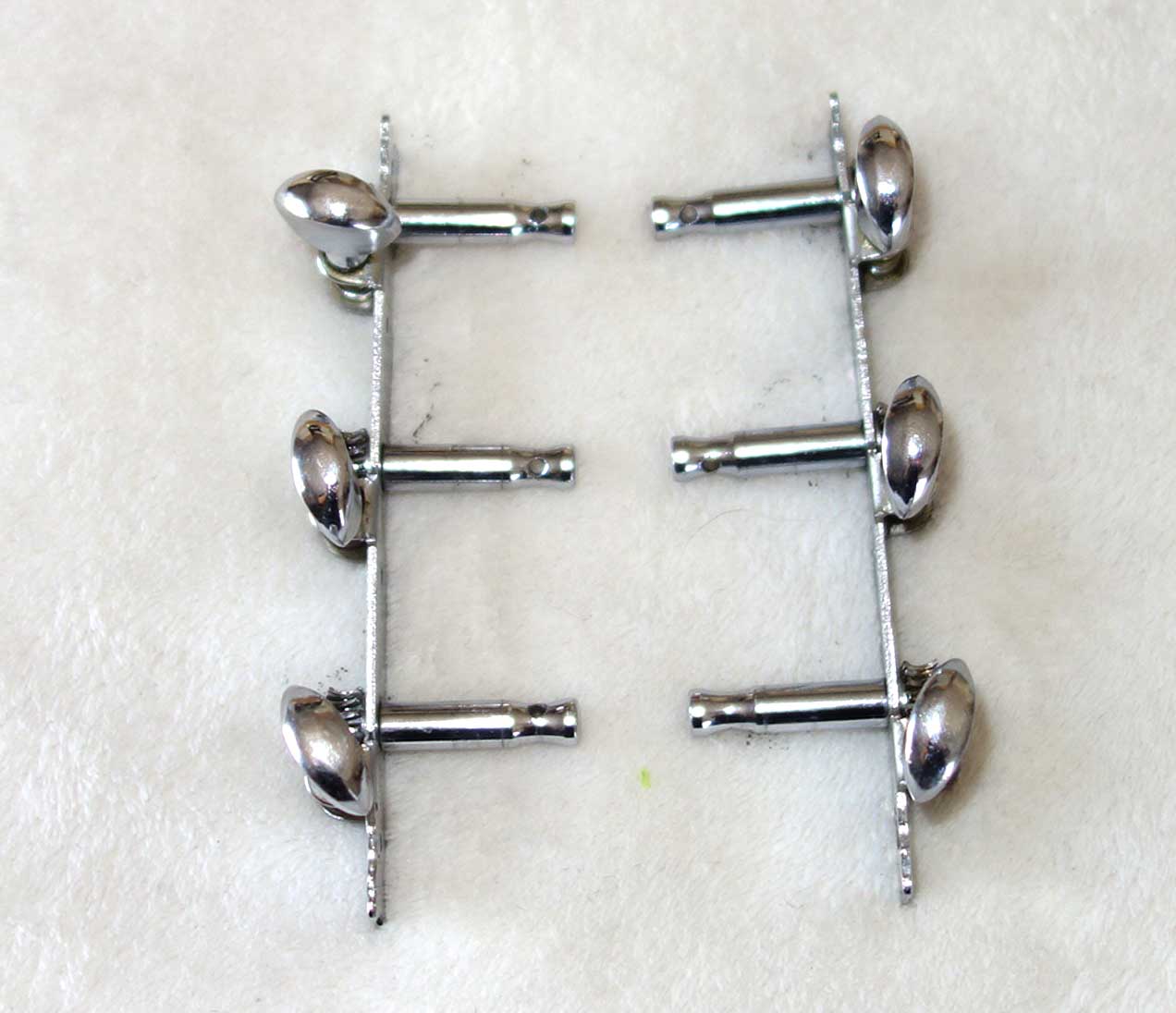 Vintage 1967 Gibson "Butterfly" Chrome Open Back Strip Tuners for SG Junior, SG Special, Late 1960s