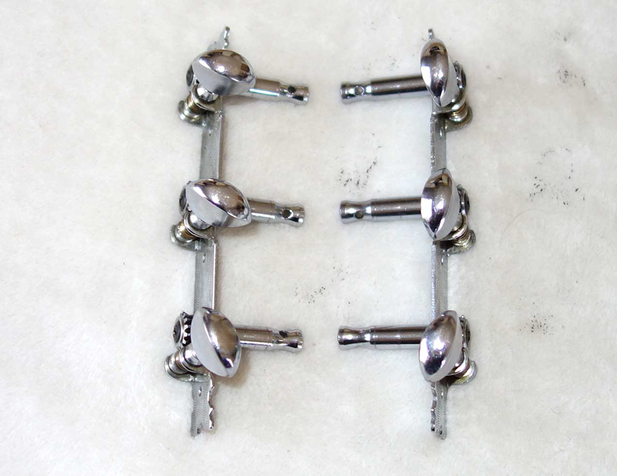 Vintage 1967 Gibson "Butterfly" Chrome Open Back Strip Tuners for SG Junior, SG Special, Late 1960s