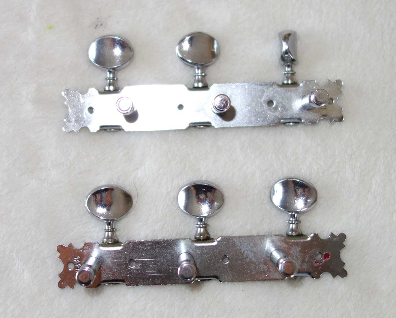 Vintage 1967 Gibson "Butterfly" Chrome Open Back Strip Tuners for SG Junior, SG Special, Late 1960s