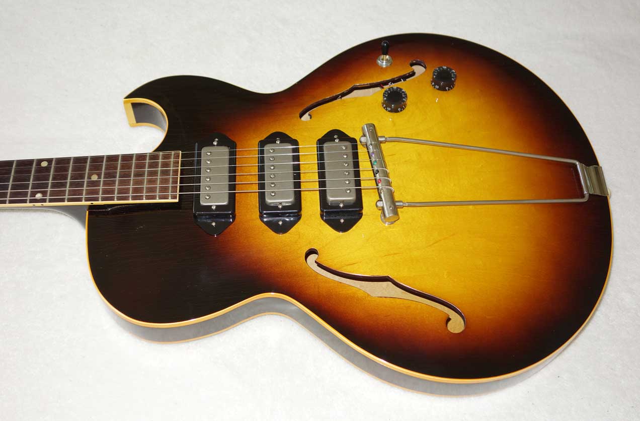 VINTAGE 1956 Gibson ES225 Guitar, w/3x Rio Grande Dawgbucker PUs, 6-Way Switch, Ameritage Case
