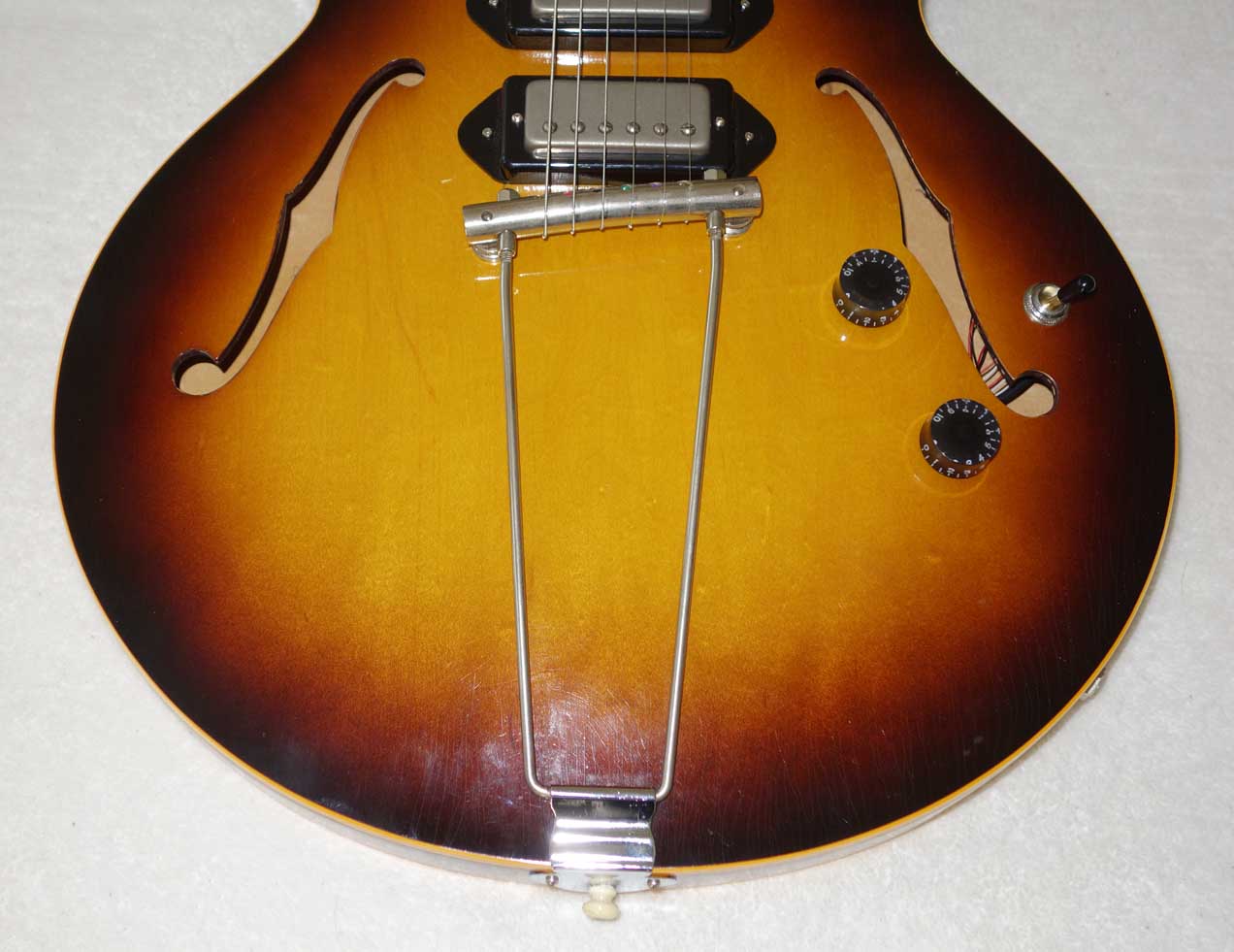 VINTAGE 1956 Gibson ES225 Guitar, w/3x Rio Grande Dawgbucker PUs, 6-Way Switch, Ameritage Case