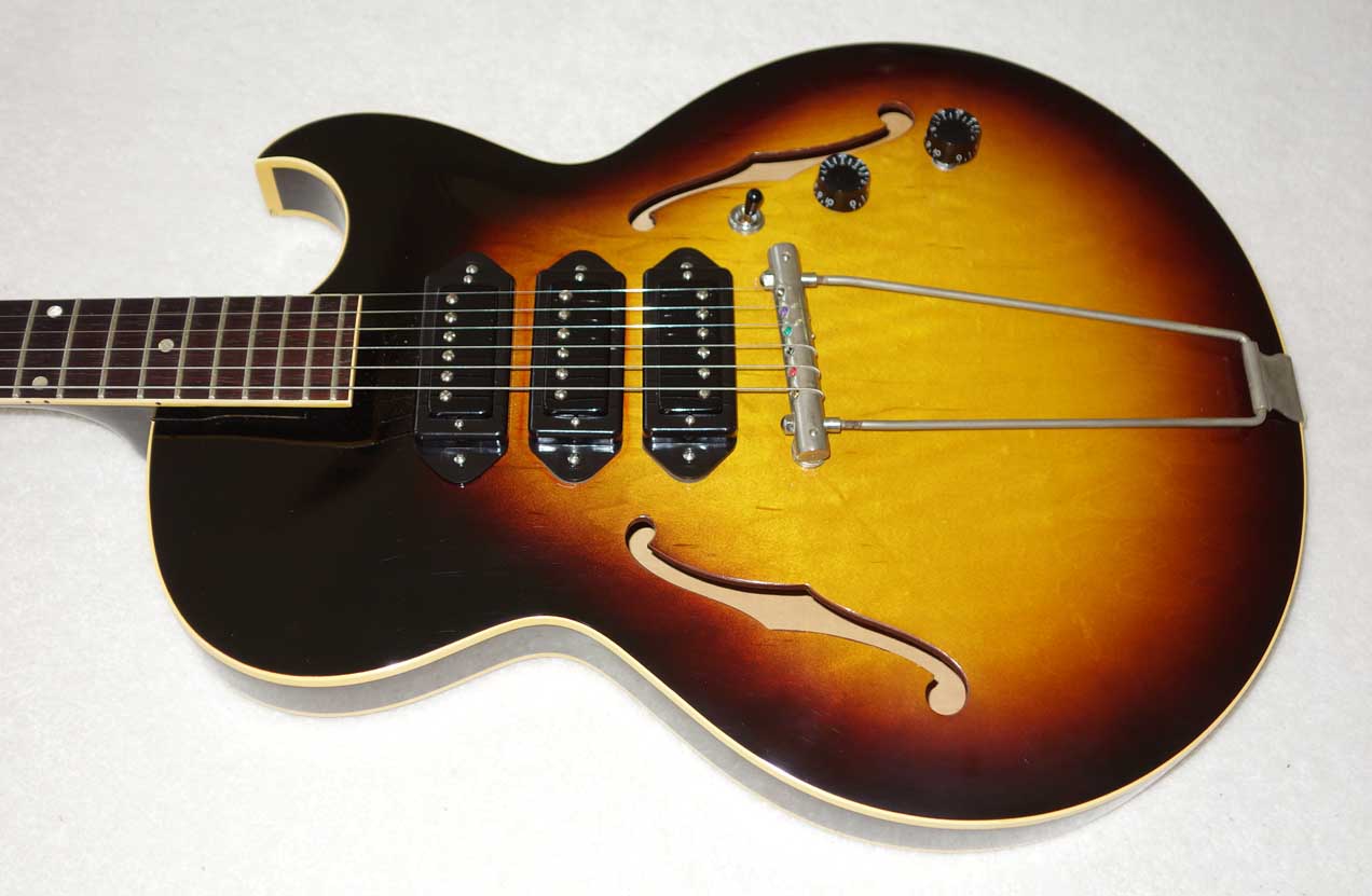 VINTAGE 1959 Gibson ES225 Guitar, w/3x Rio Grande Dawgbucker PUs, 6-Way Switch, Ameritage Case