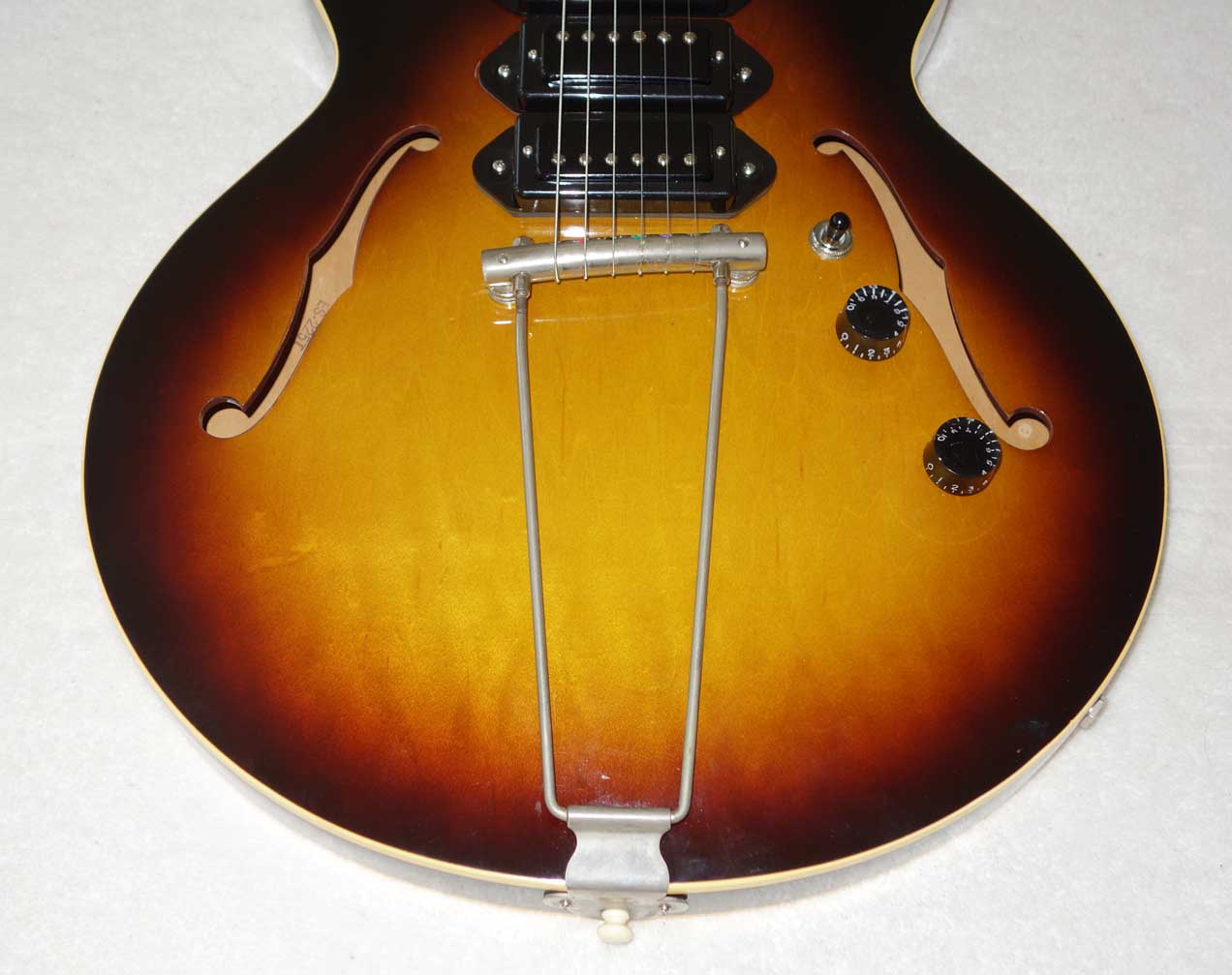 VINTAGE 1959 Gibson ES225 Guitar, w/3x Rio Grande Dawgbucker PUs, 6-Way Switch, Ameritage Case