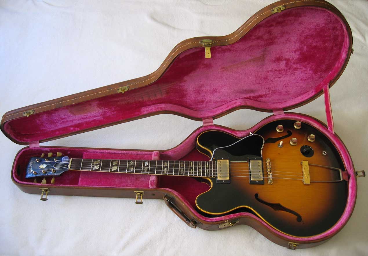 VINTAGE 1959 Stone Case Co. Lifton-Style Case for Gibson ES225, ES330, ES335 Electric Guitars