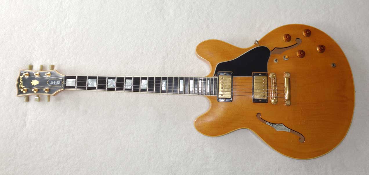 Vintage 1984 Gibson ES-347 Thinline Elecric Guitar w/Hardshell Case, Natural Finish