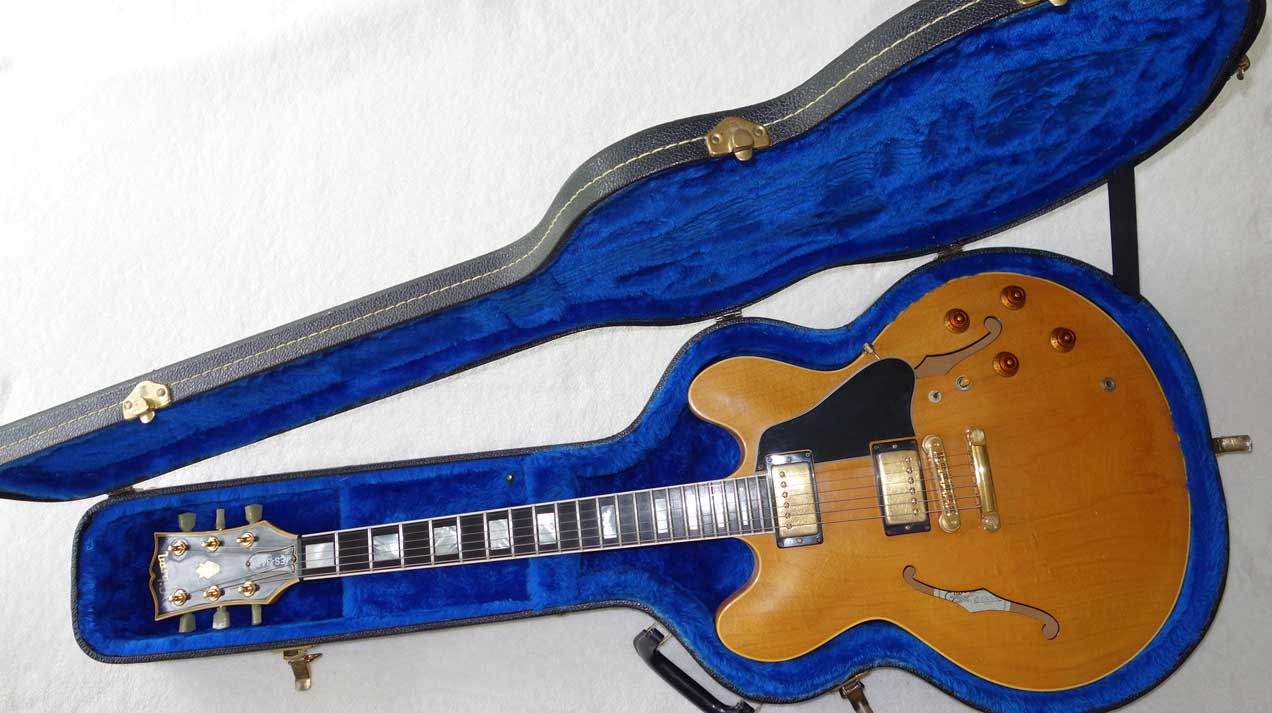Vintage 1984 Gibson ES-347 Thinline Elecric Guitar w/Hardshell Case, Natural Finish