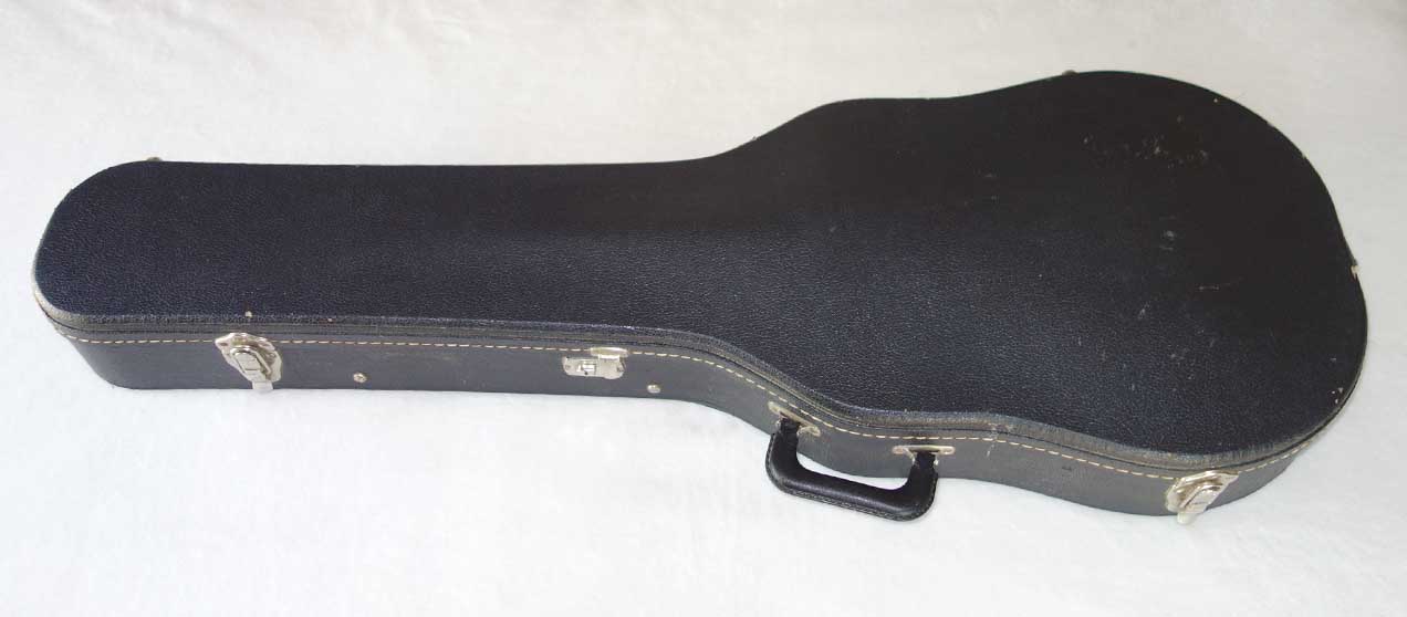 Vintage 1970s Gibson Les Paul Case, Black / Red, 1975-1980