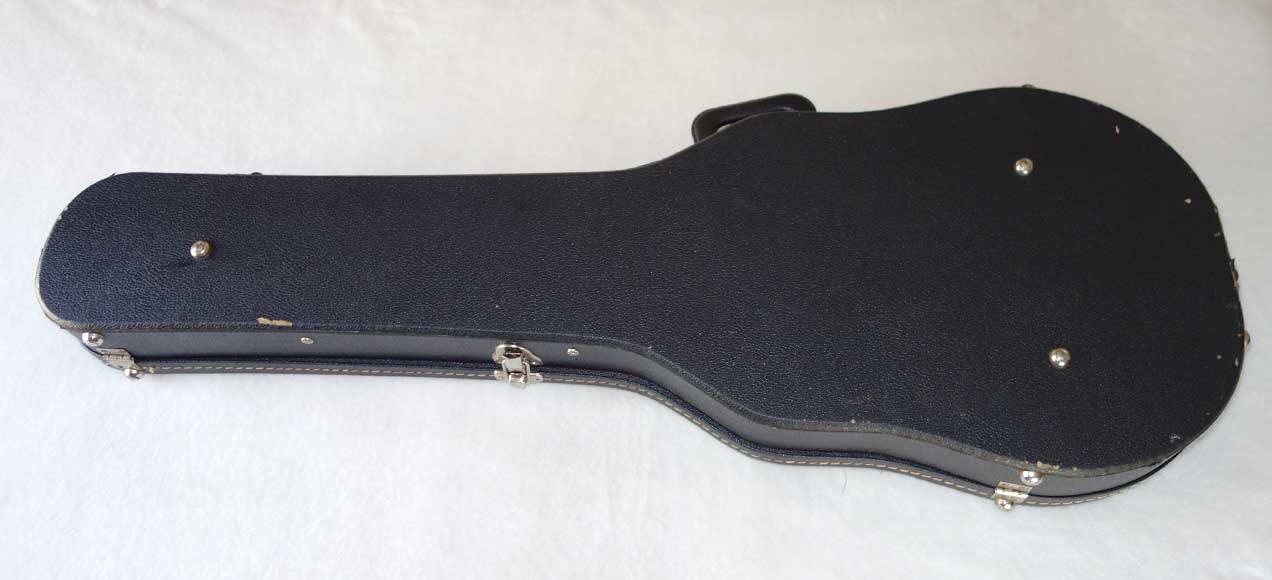 Vintage 1970s Gibson Les Paul Case, Black / Red, 1975-1980