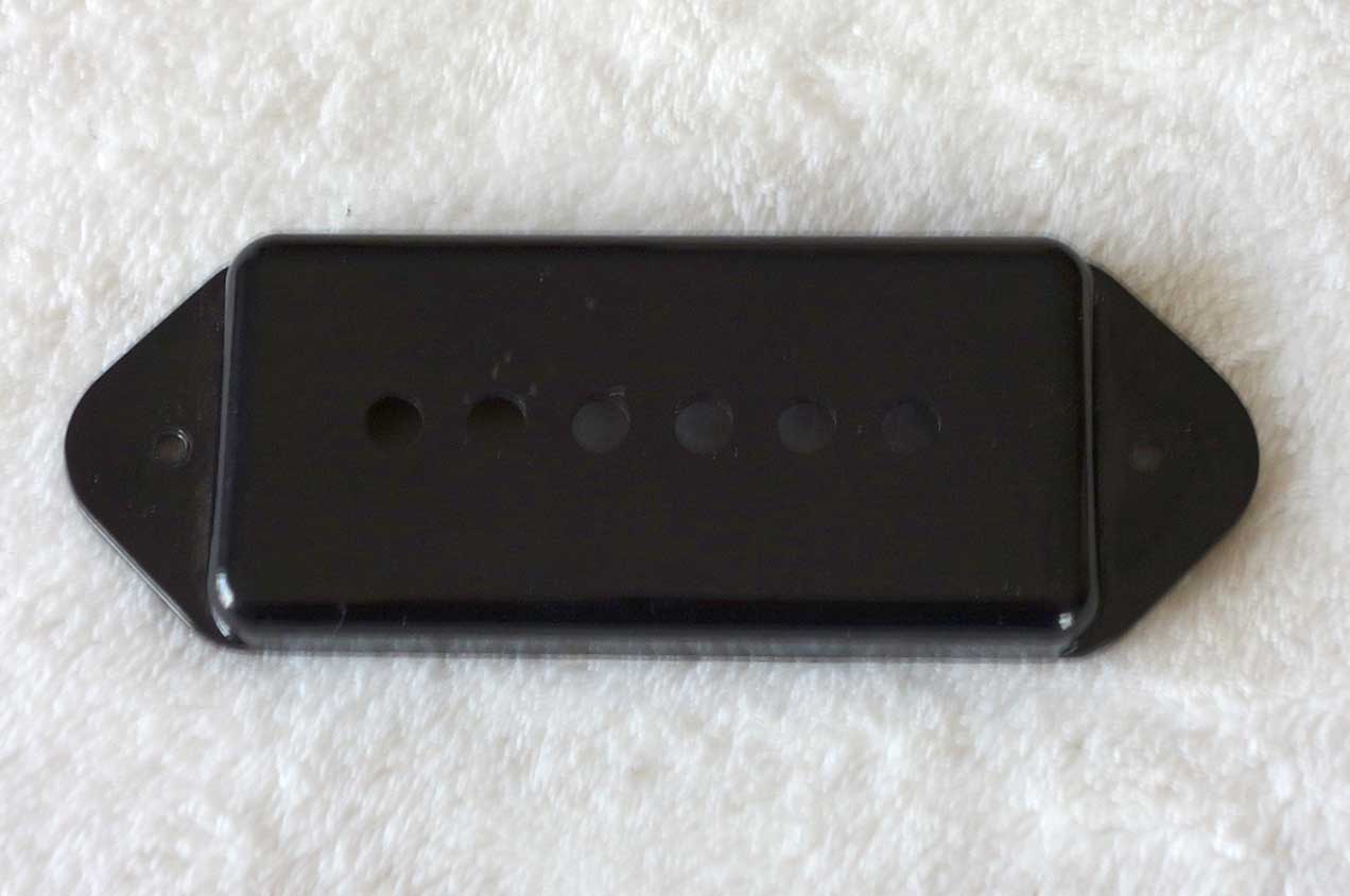 Vintage Gibson P90 Dog Ear Pickup, w/Clear Bobbin, 1968-1970s, w/Black UC-450-1 Cover