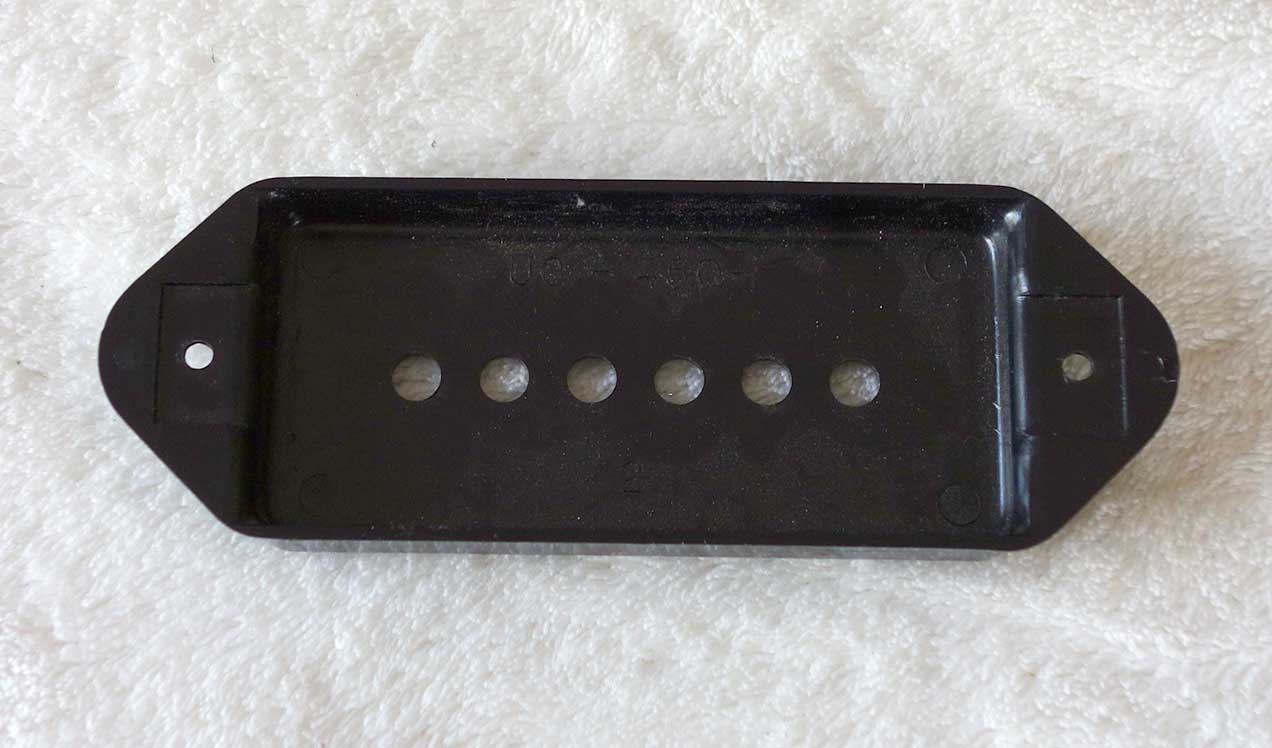 Vintage Gibson P90 Dog Ear Pickup, w/Clear Bobbin, 1968-1970s, w/Black UC-450-1 Cover