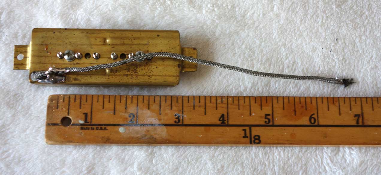 Vintage Gibson P90 Dog Ear Pickup, w/Clear Bobbin, 1968-1970s, w/Black UC-450-1 Cover