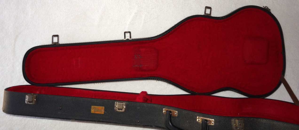 Vintage 1970s GIBSON SG Guitar Case w/Red Lining, Gibson Name Plate