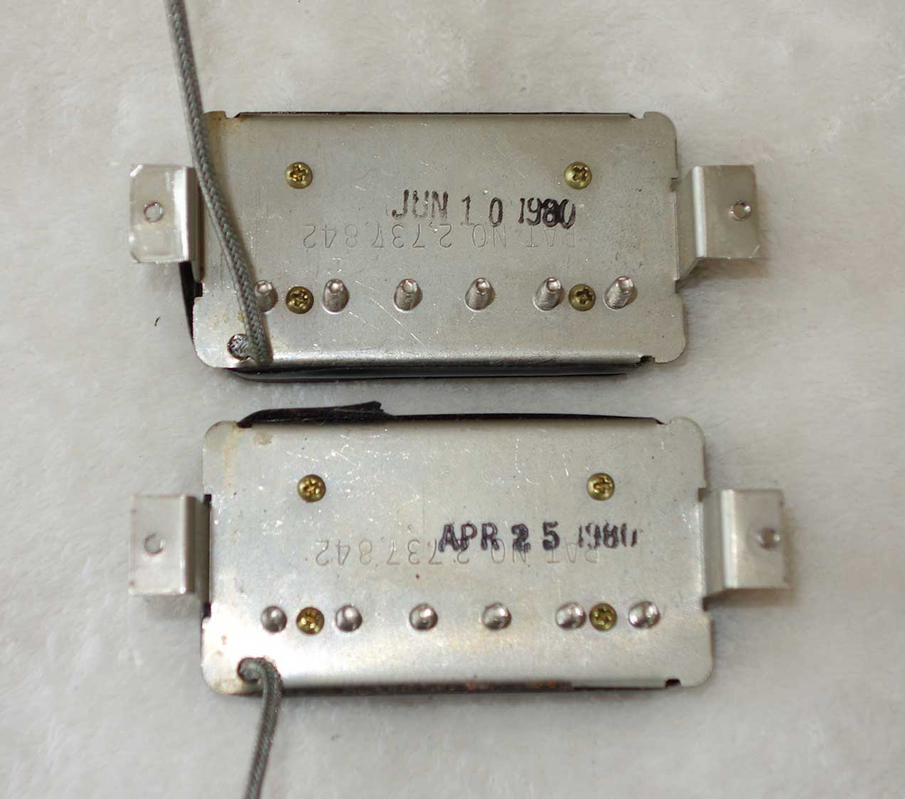 Vintage 1980 Gibson T Top Pickup Set, Matched Pair, Both at 7.7K ?, Double Ts, 40 Years in 1-Guitar